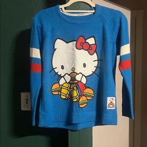 Hello Kitty Blue Sweater with Red and White Accents